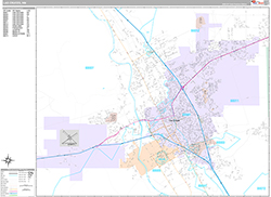 Las Cruces Wall Map Premium Style 2026